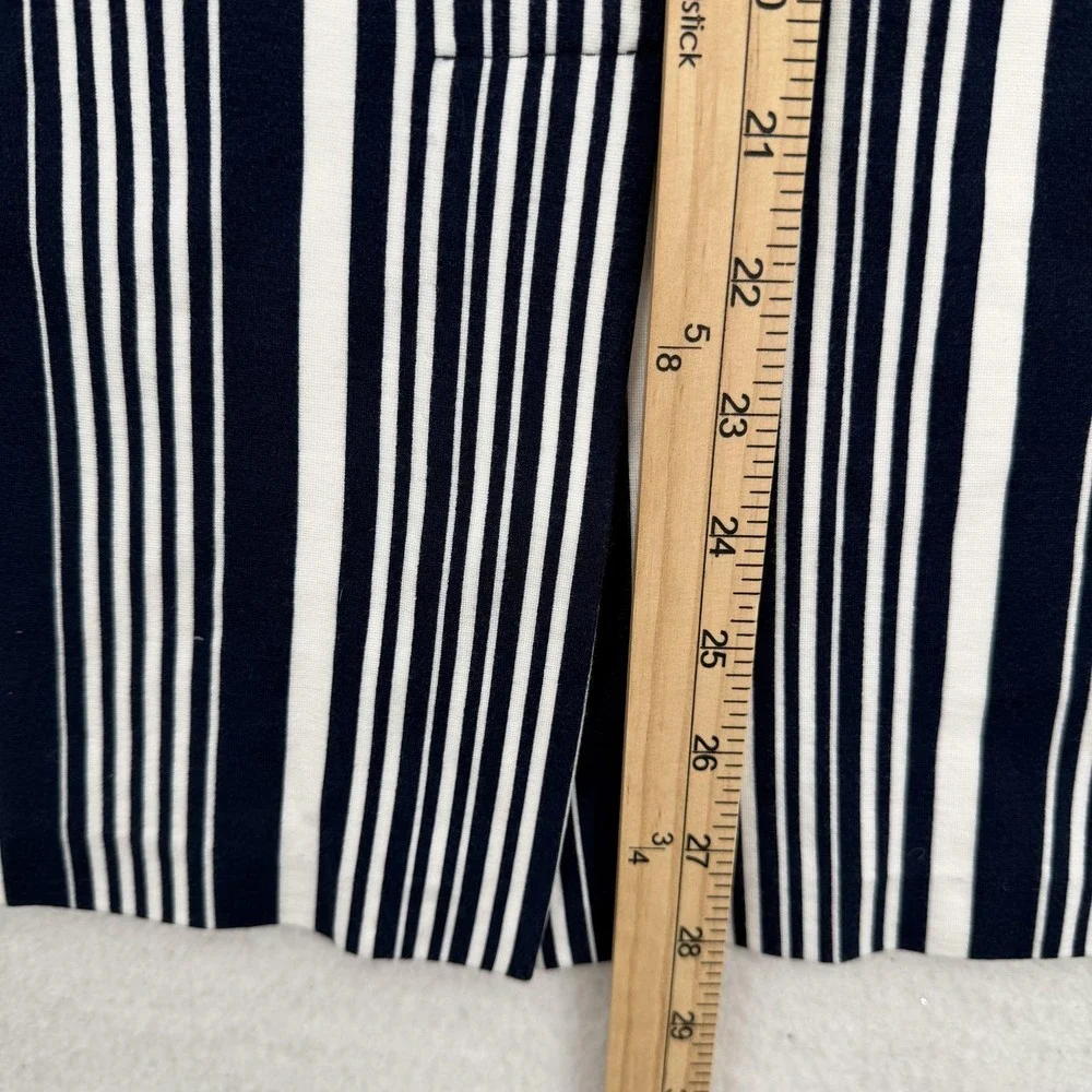 Sejour Skirt Womens 0X Plus Navy White Striped Alexis Pencil Pull On‎ Stretch